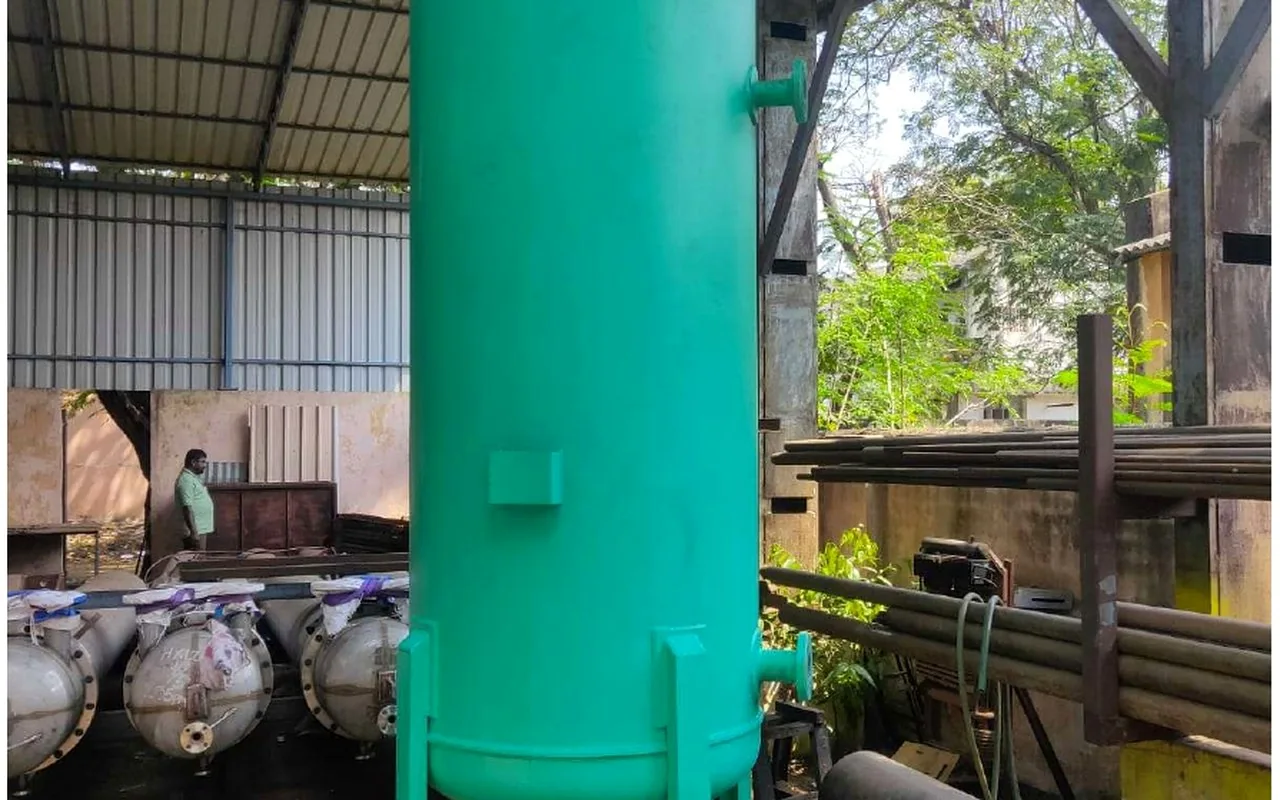 Rubber lined vessel
