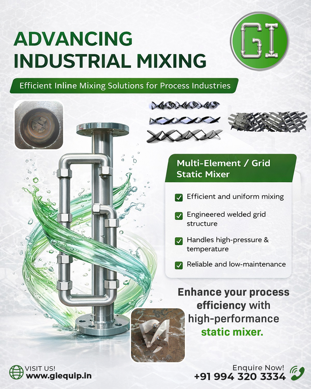 GI Equipments static mixer poster