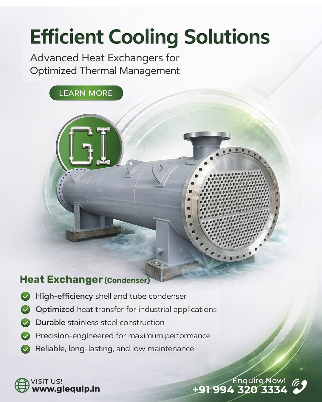 GI Equipments heat exchanger condenser poster