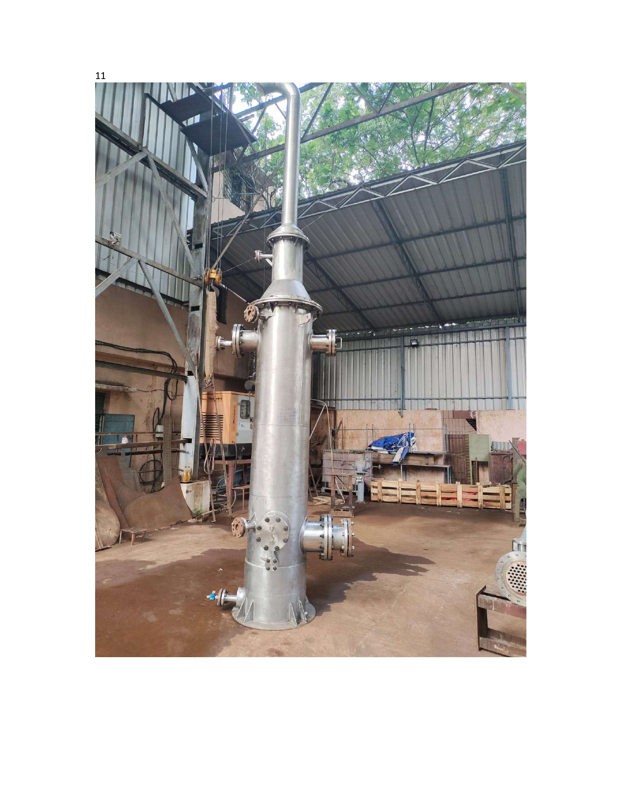 Stainless steel process column